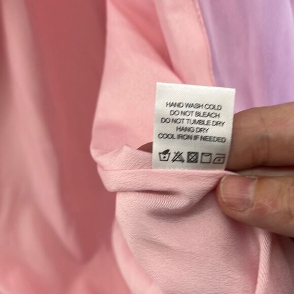 Privacy Please Maxi Dress Ombre Chiffon V‎ Neck Sleeveless Colorblock Gown XS - Picture 5 of 12